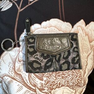 Authentic Coach Leopard Print Coin Purse